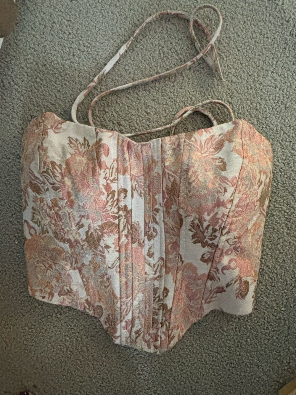 Bershka Floral Strapless Corset